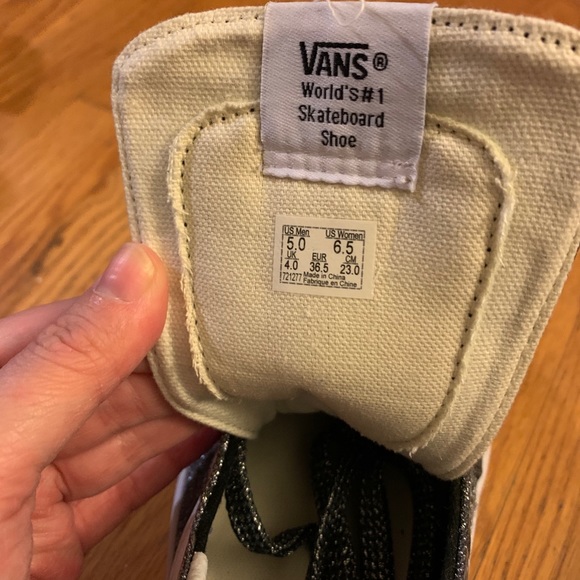Brand New VANS Gray Glitter SK8-Hi - Picture 3 of 3